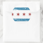 Sticker Rond Drapeau vintage CHICAGO (Sac)