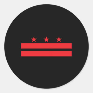 Sticker Rond Drapeau Washington Dc