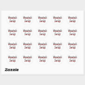 Sticker Rond Drapeau Wesolych Swiat (Feuille)