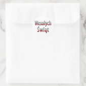 Sticker Rond Drapeau Wesolych Swiat (Sac)