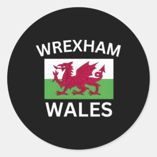 Sticker Rond Drapeau Wrexham