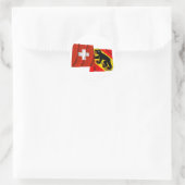 Sticker Rond Drapeaux d'agitation Suisse et Berne (Sac)