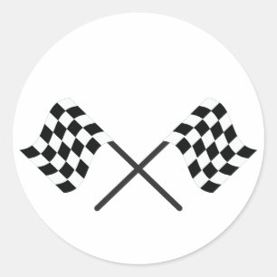 Sticker Rond Drapeaux de course