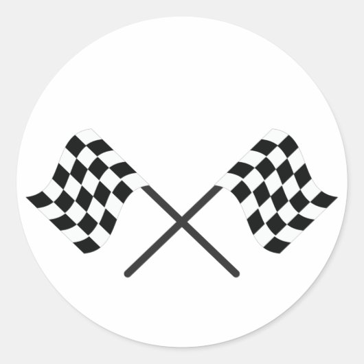 Sticker Rond Drapeaux de course (Devant)