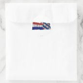 Sticker Rond Drapeaux de vague Pays-Bas et Friesland (Sac)
