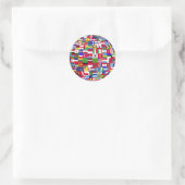 Sticker Rond Drapeaux du monde (Sac)