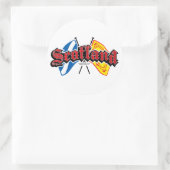 Sticker Rond Drapeaux écossais (Sac)