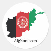 Sticker Rond Drapeaux et pays Afghanistan (Devant)