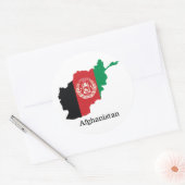 Sticker Rond Drapeaux et pays Afghanistan (Enveloppe)
