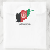 Sticker Rond Drapeaux et pays Afghanistan (Sac)