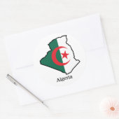 Sticker Rond Drapeaux et pays Algérie (Enveloppe)