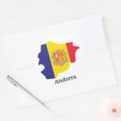 Sticker Rond Drapeaux et pays Andorre (Enveloppe)