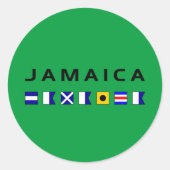 Sticker Rond Drapeaux marins de Jamaïque (Devant)