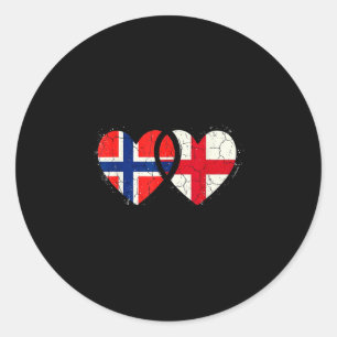 Sticker Rond drapeaux norvège angleterre fiers norvégien anglai