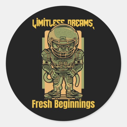 Sticker Rond Dream Big (Devant)