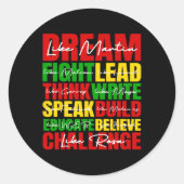 Sticker Rond Dream Black History Mois Junetdix African Ameri (Devant)