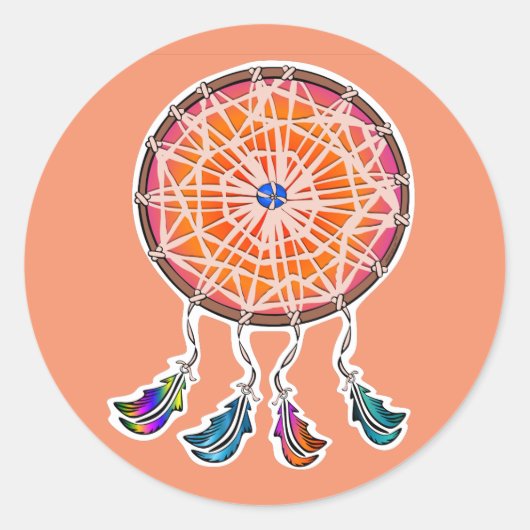 Sticker rond Dream Catcher (Devant)