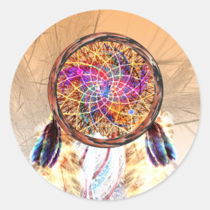 Sticker Rond Dream Catcher