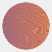 Sticker Rond Dream Flow l Abstract Trippy Pattern - No. 01 (Devant)