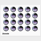 Sticker Rond Dream Time Unicorn (Feuille)