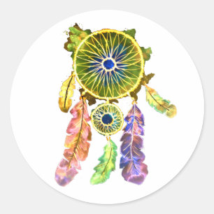 Sticker Rond Dreamcatcher lumineux