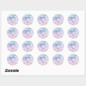 Sticker Rond Dreamink Purple Heaven envoyé Baby shower (Feuille)