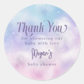 Sticker Rond Dreamink Purple Heaven envoyé Baby shower (Devant)