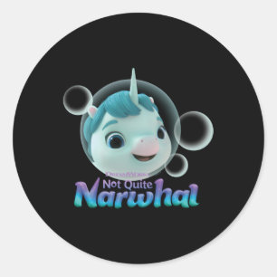 Sticker Rond Dreamworks Pas Assez Narwhal Kelp