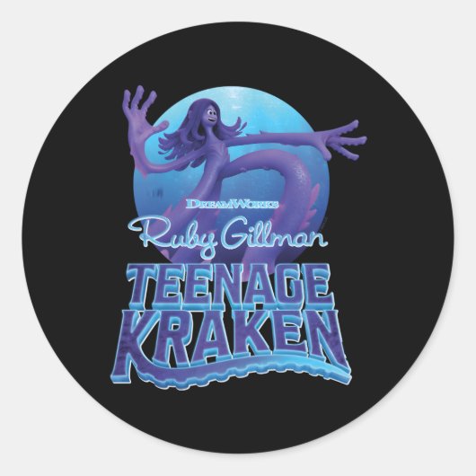 Sticker Rond Dreamworks Ruby Gill Nage Kraken (Devant)