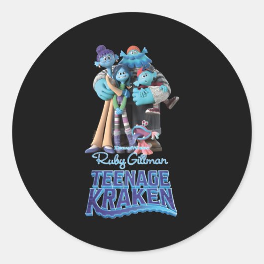 Sticker Rond Dreamworks Ruby Gill Nage Kraken The Gills (Devant)