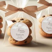 Sticker Rond Dreamy Beige Neutral Ciel Envoyé Genre Révélation