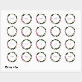 Sticker Rond Dreamy Floral Mariage (Feuille)