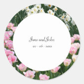 Sticker Rond Dreamy Floral Mariage (Devant)
