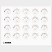 Sticker Rond Dreamy Foliage Mariage Blush Pink V2 ID817 (Feuille)