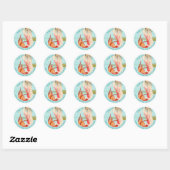 Sticker Rond Dreamy Mermaid Merci (Feuille)