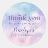 Sticker Rond Dreamy nuage Anniversaire Fête Favoriser (Devant)