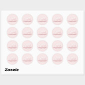 Sticker Rond Dreamy Pastel esthétique Soft Pink Cloud Emoji Art (Feuille)