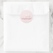 Sticker Rond Dreamy Pastel esthétique Soft Pink Cloud Emoji Art (Sac)