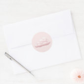 Sticker Rond Dreamy Pastel esthétique Soft Pink Cloud Emoji Art (Enveloppe)