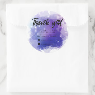Sticker Rond Dreamy Pastel Sky Splash Merci d'affaires