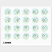 Sticker Rond Dreamy Pastels Lotus Flower (Feuille)