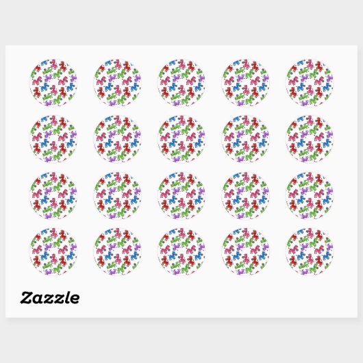 Sticker Rond Dreamy Zebra World (Feuille)