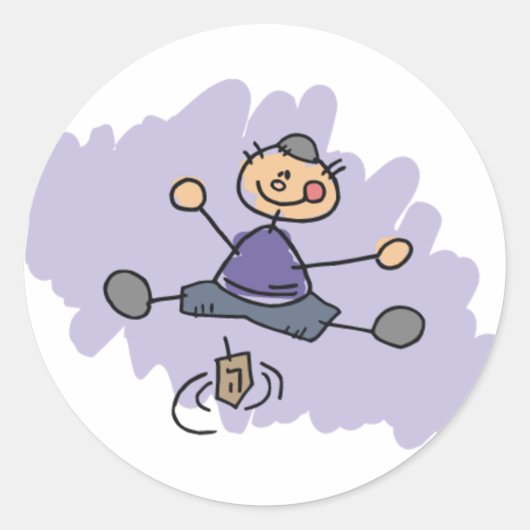 Sticker Rond Dreidel Boy (Devant)