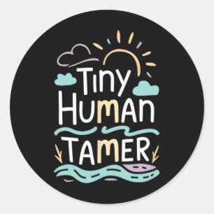 Sticker Rond Dresseur de Petit Humain Retour à l'École Enseigna