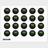 Sticker Rond Drift Summerween Vibes Éffrayant Fun Classic (Feuille)
