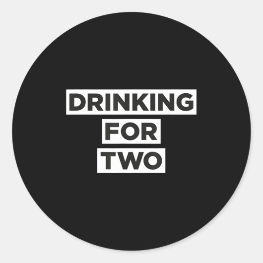 Sticker Rond Drinking For Two  (Devant)