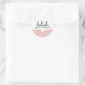 Sticker Rond DRIPS FROSTING DE PARTI mignonnes arroses blanches (Sac)