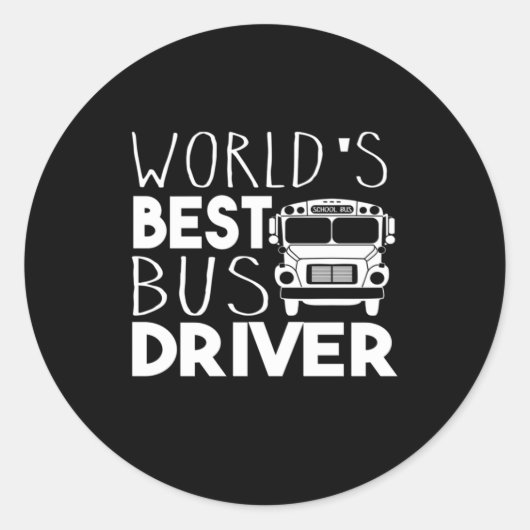 Sticker Rond Driver du Meilleur Bus (Devant)