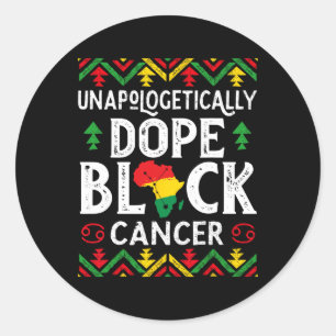 Sticker Rond Drogue anti-apologétique Cancer noir Zodiac Signal