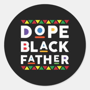 Sticker Rond Drogue Black Papa Afro American African Fête des p